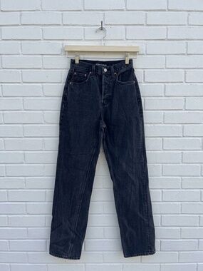 Denim Forum Aritzia The Joni High Rise Loose 30L Jeans Size 24 Black